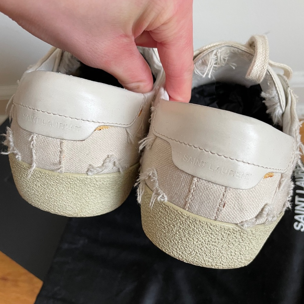 Saint Laurent Court Classic Embroidered Sneakers - Picture 6 of 8
